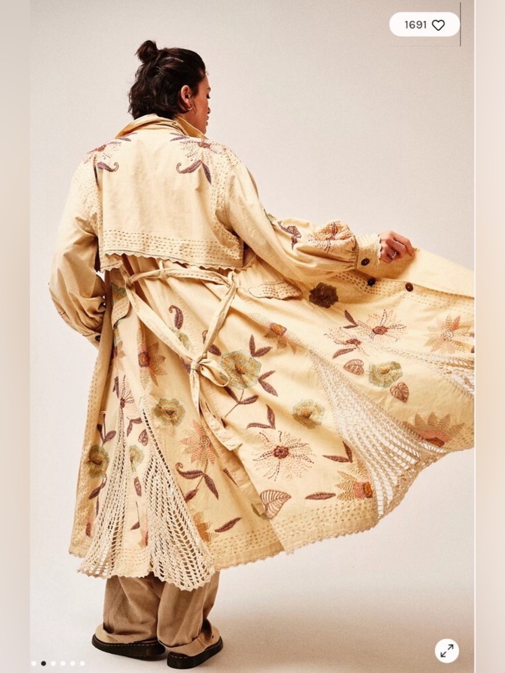 Free People Forget Me Not Trench Coat